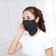 フェイスマスク フェイスカバー 口開きマスク レディース 女性 ファッション小物 便利グッズ 薄手 メッシュ 長さ調節可 ドット ウェーブ 通気性 屋外 運動 スポーツ ランニング 飲食 食事 おしゃれ シンプル かわいい 青 ピンク 黒 紫 灰