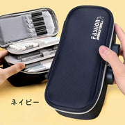 ペンケース 筆箱 ふでばこ 筆入れ 鍵付き ロック付き 大容量 文房具 文具 ステーショナリー 単色 無地 チェック シンプル 学校 入学グッズ