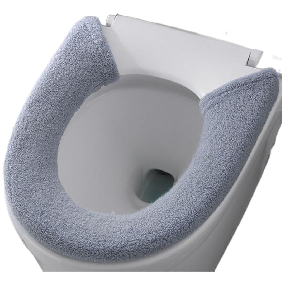 便座カバー トイレカバー U型 スナップボタン留め 装着簡単 トイレ用品 インテリア雑貨 日用品 洗える おしゃれ 単色 無地 電気代節約 エコ