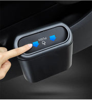 ダストボックス 1.5L容量 ゴミ箱 車用 カー用品 車用品 薄型 小物入れ 防水 ドア シートバック プッシュ式 フック付き 引っかけ 多機能 収納ボックス コンパクト シンプル スタイリッシュ お洒落 可愛い
