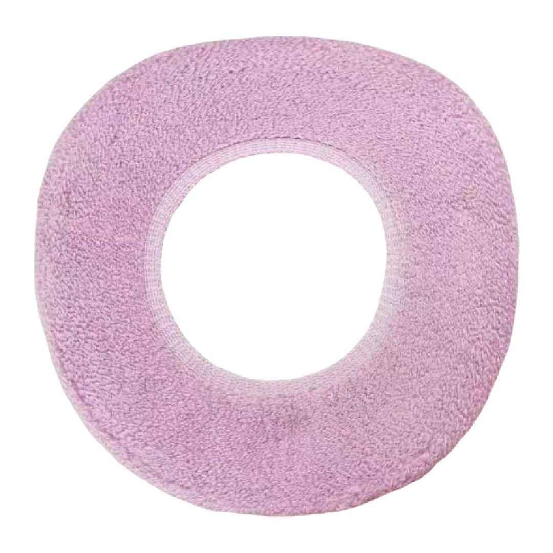 便座カバー トイレカバー O型 丸洗い 洗える 取っ手付き ピンク2【取っ手なし】 バリエーション画像