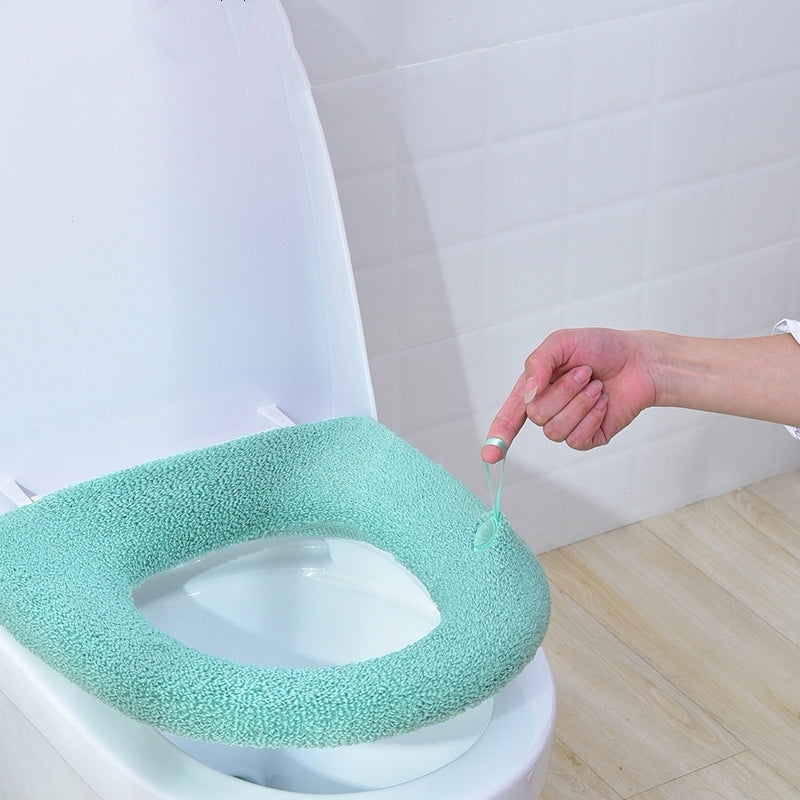 便座カバー トイレカバー O型 丸洗い 洗える 取っ手付き 商品画像4