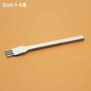 菱目打ち レザークラフト DIY 3mm 4mm 5mm 6mm ピッチ 4本目 6本目 縫い穴 穴あけ 打ち具 皮革 革製品 道具 用具