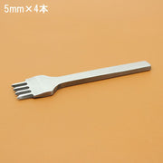 菱目打ち レザークラフト DIY 3mm 4mm 5mm 6mm ピッチ 4本目 6本目 縫い穴 穴あけ 打ち具 皮革 革製品 道具 用具