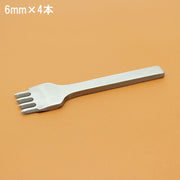 菱目打ち レザークラフト DIY 3mm 4mm 5mm 6mm ピッチ 4本目 6本目 縫い穴 穴あけ 打ち具 皮革 革製品 道具 用具
