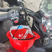 ヘルメットホルダー ヘルメットロック バイク 自転車 オートバイ スクーター 汎用 盗難防止 防犯 鍵 スペアキー付き パイプ