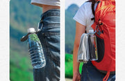 ペットボトルホルダー カラビナ タオル 2way アウトドア 登山 キャンプ ドリンク 持ち運び シンプル