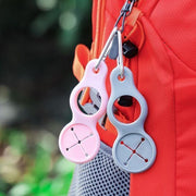 ペットボトルホルダー カラビナ タオル 2way アウトドア 登山 キャンプ ドリンク 持ち運び シンプル