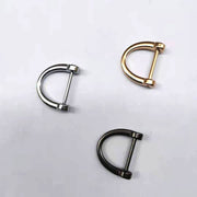 Dカン カン ネジ式 単品 ドライバー付き 手カン 金具 部品 レザークラフト アクセサリー クラフト材料 持ち手 ショルダーストラップ 手作り