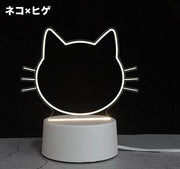 テーブルランプ テーブルライト マーカー付き LED USB 光る 発光 メモ 書き込み ナイトライト メモボード サインボード 看板 透明 照明入り看板 イベント 誕生日 お洒落