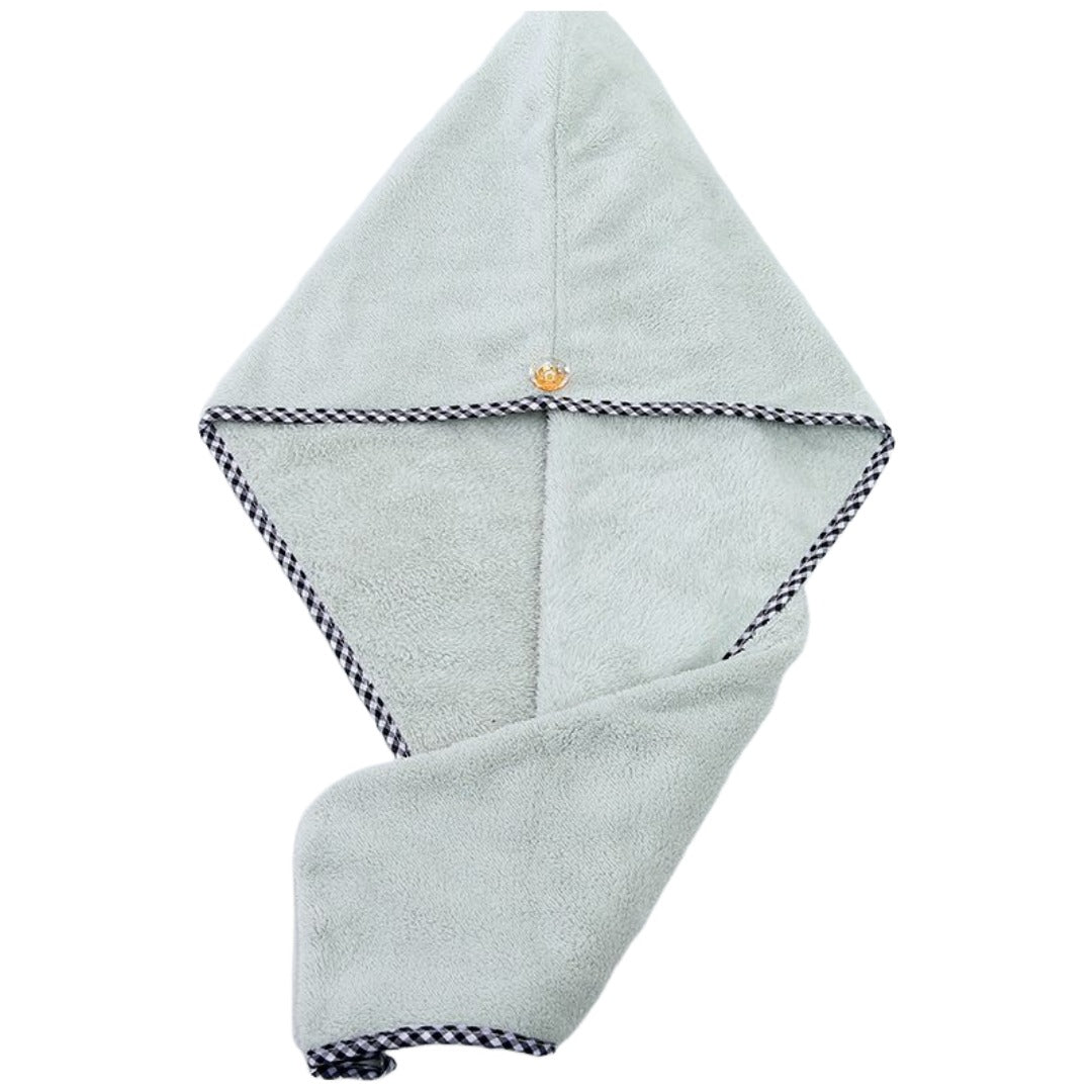 ヘアドライタオル タオルキャップ バス用品 髪の毛 吸水 かぶる 乾かす まとめる ふわふわ 無地 お風呂上がり 時短 シンプル かわいい 大人 便利