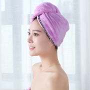 ヘアドライタオル タオルキャップ バス用品 髪の毛 吸水 かぶる 乾かす まとめる ふわふわ 無地 お風呂上がり 時短 シンプル かわいい 大人 便利