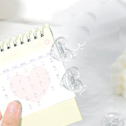 クリップ 単品 1個 文房具 透明 クリア ハート型 メモクリップ おしゃれ かわいい 書類 プリント 書類整理 事務用品 オフィス デスク回り キッチンクリップ 袋止め ふくろどめ