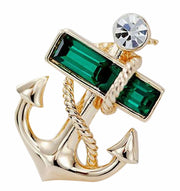 ブローチ レディース メンズ アクセサリー ジュエリー 碇 いかり ラインストーン キラキラ おしゃれ シンプル かっこいい かわいい ユニセックス 男女兼用 ファッション小物 おしゃれアイテム プレゼント ギフト 贈り物 誕生日 記念日 特別な日 女性用 婦人用 男性用 紳士