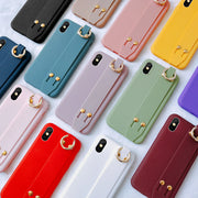 iPhoneケース スマートフォンケース スマホケース スマホカバー 落下防止ベルト スタンド機能 リング付き 背面保護 傷防止 シンプル おしゃれ お洒落 レディース メンズ 女性 男性 iPhone アイフォン 保護カバー