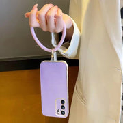 スマホストラップ リング ストラップ 挟むだけ シリコン やわらか スマホリング ブレスレット ストラップホルダー リストストラップ 手首 落下防止 挟むだけ 携帯ストラップ ブラック 黒 ホワイト 白 カラバリ豊富
