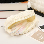 ペンケース ペンポーチ 筆箱 文房具 マチあり 大容量 コンパクト 長方形 四角 ファスナー メイクポーチ 小物入れ ふわふわ 可愛い おしゃれ 無地 シンプル 文具 ペン入れ ふでばこ 文房具入れ 女性 学生 中学生 高校生 大学生 学校 持ち運び おしゃれ
