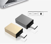 OTGアダプター Type-C変換アダプター USB3.0 スマートフォン スマホ タブレット 充電 データ転送 便利 おしゃれ コンパクト カラバリ豊富 黒 青 シルバーカラー