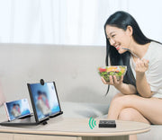 スマートフォンスタンド スマホ拡大鏡 10インチ 便利グッズ 折りたたみ式 薄型 スライド 携帯電話 持ち運び 卓上 映画鑑賞 授業 テレワーク アウトドア レンズ ルーペ iPhone android