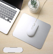 マウスパッド 金属製 アルミニウム合金 四角 スクエア型 薄型 スリム パソコン PC 周辺機器 無地 シンプル おしゃれ スタイリッシュ 会社 オフィス リモートワーク マウス用パット