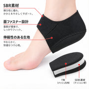 かかとサポーター かかとパッド クッション 両足セット シリコン 衝撃吸収 足裏保護 2個セット 男女兼用 スポーツ 立ち仕事 かかと保護 かかとクッション 面ファスナー サポート パット 踵