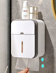 トイレットペーパーホルダー ペーパータオルホルダー ティッシュケース 単品 1個 ティッシュボックス キッチンペーパーホルダー ペーパーホルダー 多用途 多機能 壁掛け 引き出し付き トレイ付き 小物置き スマホ置き トイレ用品 日用品 インテリア雑貨 トイレ収納 キッチン収納 ペーパータオルケース ティッシュ トイレ 洗面所 脱衣所 キッチン お洒落 シンプル 便利