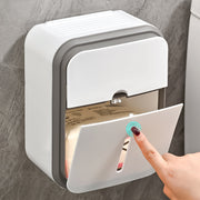 トイレットペーパーホルダー ペーパータオルホルダー ティッシュケース 単品 1個 ティッシュボックス キッチンペーパーホルダー ペーパーホルダー 多用途 多機能 壁掛け 引き出し付き トレイ付き 小物置き スマホ置き トイレ用品 日用品 インテリア雑貨 トイレ収納 キッチン収納 ペーパータオルケース ティッシュ トイレ 洗面所 脱衣所 キッチン お洒落 シンプル 便利