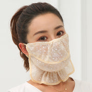 フェイスカバー フェイスマスク レディース 女性 ファッション雑貨 総柄 花柄 フラワー ピンク グレー カーキ 華やか かわいい キュート 日焼け防止 お出かけ お散歩