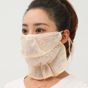 フェイスカバー フェイスマスク レディース 女性 ファッション雑貨 総柄 花柄 フラワー ピンク グレー カーキ 華やか かわいい キュート 日焼け防止 お出かけ お散歩