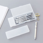 ペンケース 筆箱 ふで箱 スクエア 長方形 鉛筆入れ 文房具入れ ペン入れ 筆記用具入れ 仕切り ステーショナリー用品 学校 シンプル おしゃれ かわいい