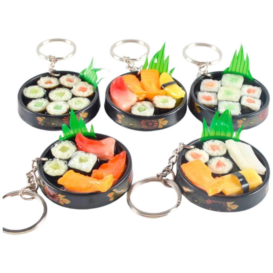 キーホルダー キーリング バッグチャーム 寿司 すし リアル 食品サンプル風 ユニーク 面白い 巻き寿司 握り寿司 可愛い メンズ 男性 レディース 女性 プレゼント