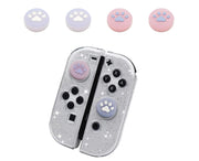 スティックカバー ボタンカバー Nintendo Switch joy-con用 スティックキャップ ボタンキャップ シリコン ラメ 肉球 可愛い キュート ニンテンドー スイッチ 任天堂