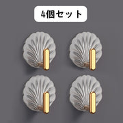 フック 4個セット 粘着 透明 クリア キッチン 浴室 バスルーム 日用品 穴あけ不要 工具不要 強力 防水 収納 シンプル おしゃれ