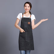 デニムエプロン ワークエプロン 男女兼用 厚手 キャンバス 無地 カフェ 保育士 料理 キッチン ガーデニング DIY シンプル