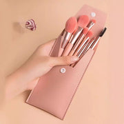 メイクブラシセット 8本セット ポーチ付き フェイクレザー レザー調 レディース 女性 化粧ブラシ 化粧筆 コスメブラシ ふで メイクアップブラシ 多種多様 多用途 シンプル おしゃれ メイク道具 美容 小物 雑貨 女子力アップ