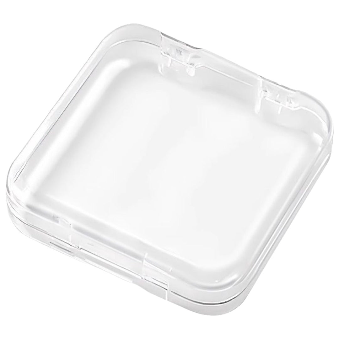 アクセサリーケース 12個セット 収納ケース付 クリア 透明 薄型ケース 75mm 85mm ジュエリー ネイルチップ 小物入れ コレクション ディスプレイケース スクエア 整理整頓 携帯 持ち運び