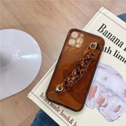 iPhoneケース iPhoneカバー スマホケース スマホカバー スマホホールドチェーン 落下防止 保護 べっ甲柄 ユニセックス かわいい