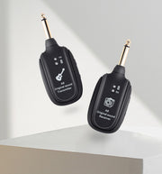 ギターワイヤレスシステム エレキギターベース用 楽器 パーツ アクセサリー ワイヤレスシステム トランスミッター レシーバー 内蔵充電式 リチウム ベースギター演奏用 トランスミッターレシーバー UHF 簡単操作