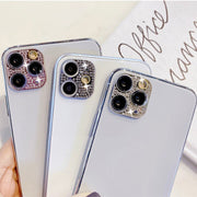 iPhone用カメラカバー スマホカバー 強化ガラス カメラレンズ保護 傷防止 割れ防止 キラキラ おしゃれ かわいい