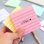 付箋 70枚 7cm 正方形 罫線 手紙 伝言 メモ レター 紙 プレゼント 誕生日 ふせん 文房具用品 シンプル