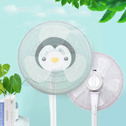 扇風機カバー セーフティネット 家庭用 簡単取り付け 裏までかかる 紐で固定する 洗える 巻き込み防止 うさぎ パンダ ペンギン アニマル 動物 かわいい 扇風機アクセサリー