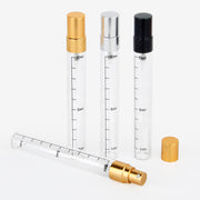 アトマイザー 詰め替え容器 スプレーボトル 香水ボトル 10ml 目盛り付き 携帯 透明 コンパクト 旅行 パフューム コロン 持ち運び