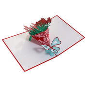 グリーティングカード メッセージカード 3D立体 ポップアップ 飛び出す 花束 ブーケ 木 ツリー 感謝 お祝い 結婚式 誕生日
