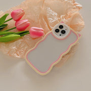 iPhoneケース スマホカバー スマホケース iPhoneカバー レディース 女性 波型 ウェーブ 猫耳 ネコ クリアケース かわいい おしゃれ