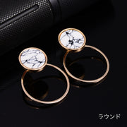 ピアス スタッドピアス アクセサリー レディース 女性 耳飾り 丸型 三角 四角 ラウンド サークル スクエア 大理石風 ゴールドカラー おしゃれ シンプル 大人 上品 きれいめ 可愛い ファッション雑貨 ギフト プレゼント 誕生日 パーティー お呼ばれ マーブル模様 女子 女の子 ホワイト グリーン Pierce