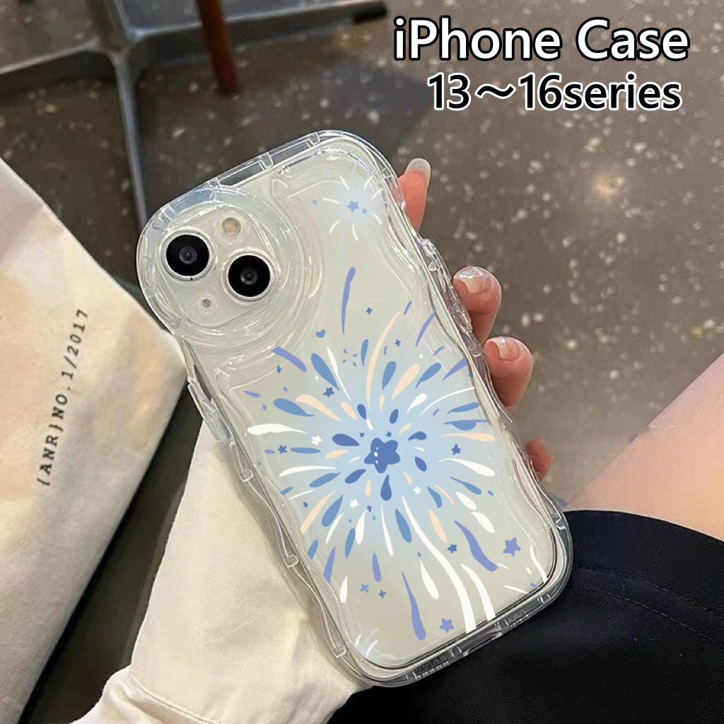 iPhoneケース スマホケース スマートフォンケース スマホカバー クリア 透明 花火 スター 星 iPhone用 スマートフォン 携帯ケース 保護カバー シンプル 傷防止 傷予防 かわいい おしゃれ