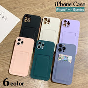 iPhoneケース iPhoneカバー スマホケース スマホカバー カードホルダー付き 背面保護 傷予防 傷防止 iPhoneX XS XR XSMAX 7Plus 8Plus iPhon11 11Pro 11ProMax iPhone12 12Pro 12ProMax 12mini iPhone13 13Pro 13ProMax 13mini 保護カバー 携帯ケース アイフォンカバー スマートフォンカバー シンプル