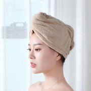 タオルキャップ ヘアキャップ ヘアドライタオル ヘアターバン レディース コーラルフリース 吸水 速乾 厚手 ふわふわ 柔らかい
