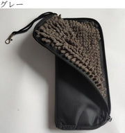 傘袋 折りたたみ傘用 ポーチ ケース 傘入れ 吸水 撥水 傘カバー 折り畳み 収納 ストラップ付 カバンに取り付け 持ち歩き 便利 梅雨対策 雨 シンプル ファスナー おしゃれ レイングッズ