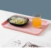 トレー お盆 カフェトレー 生活雑貨 キッチン用品 おぼん プレート トレイ キッチントレー 長方形 おもてなし シンプル 無地